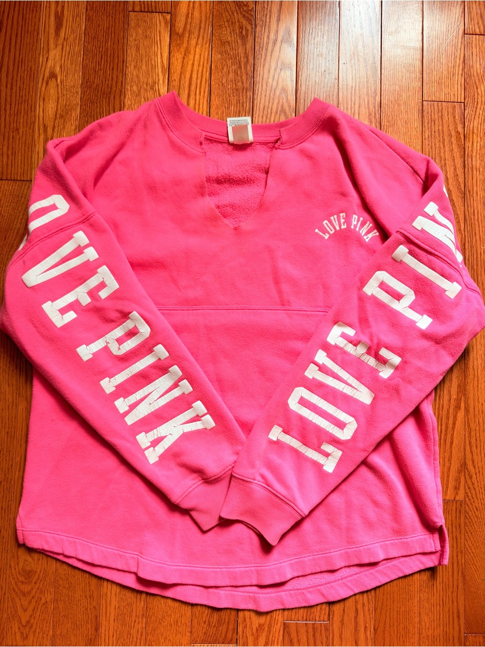 PINK Victoria's Secret Girls' Hot Pink Crewneck Sweatshirt